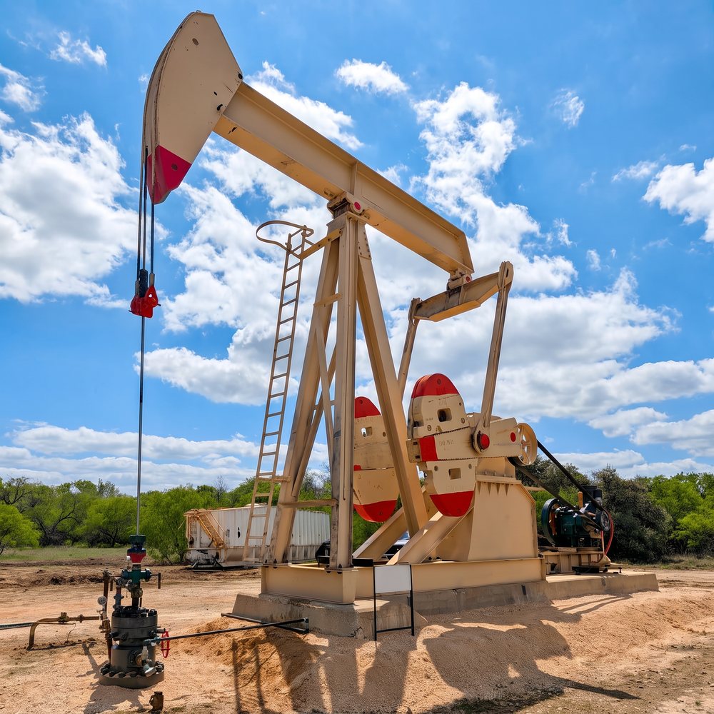 A producing pumpjack